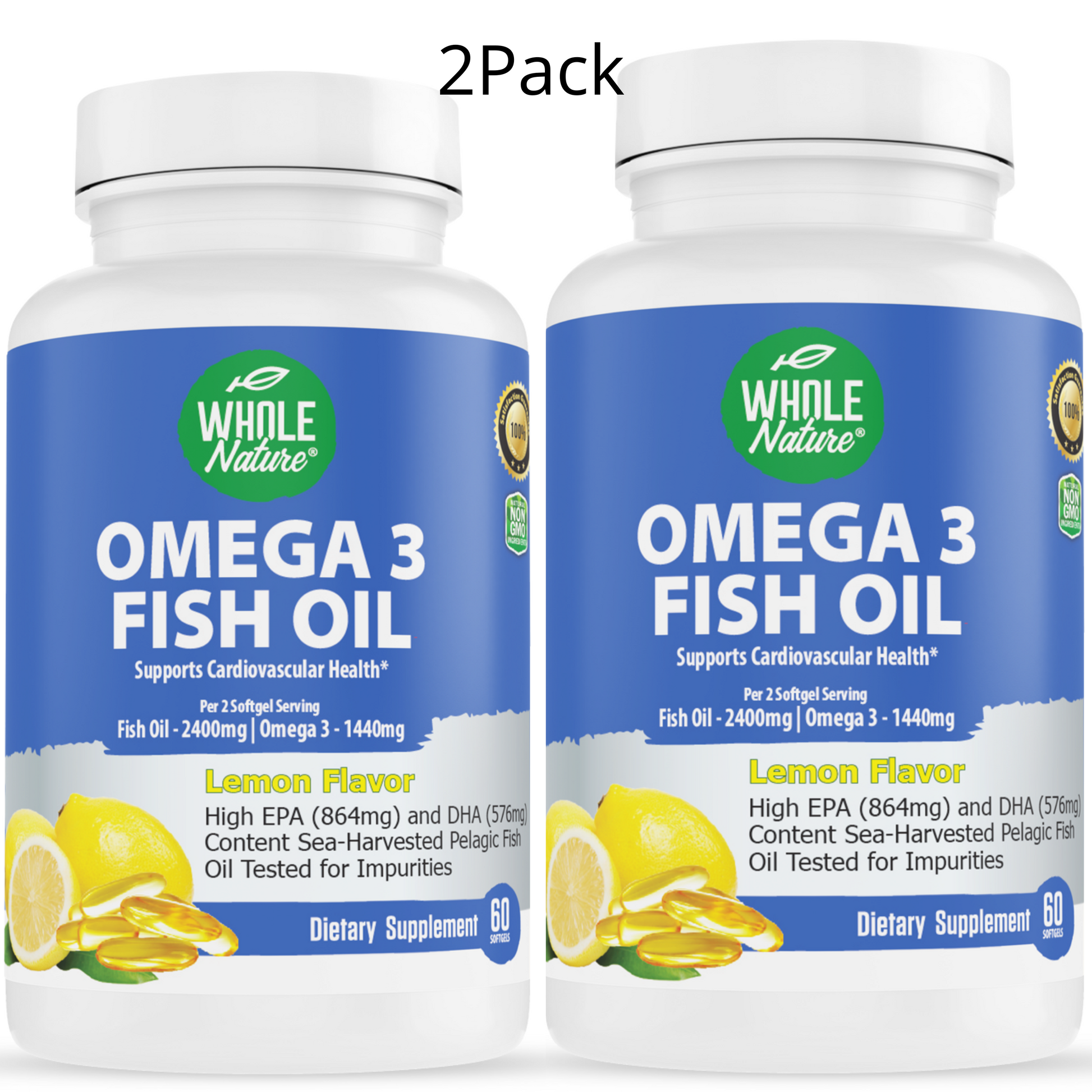 Whole Nature Omega 3 Fish Oil 2400mg (2PK)-0